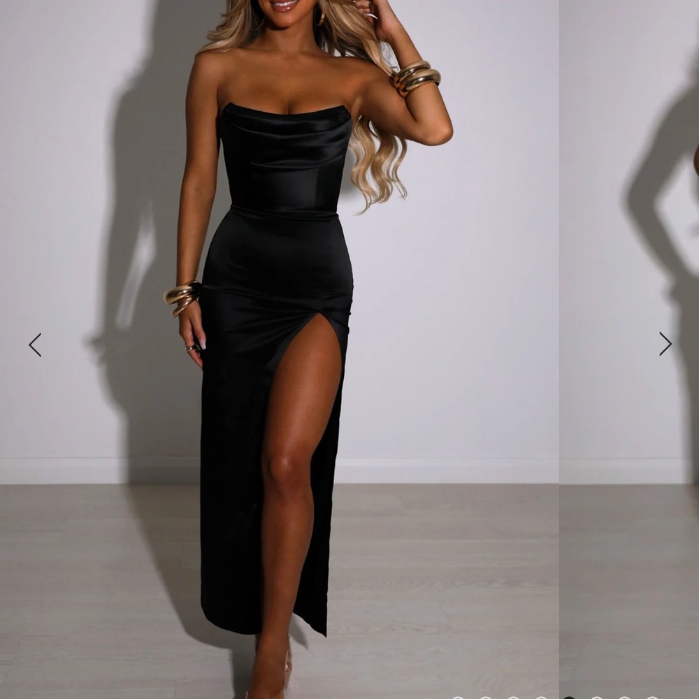 NWT BABYBOO Black size Small Maxi dress with slit